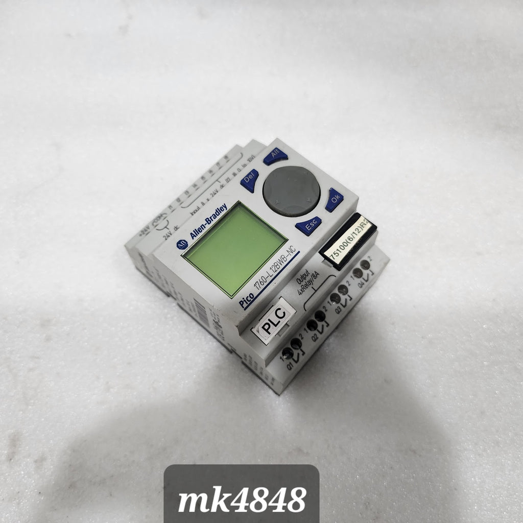 ALLEN BRADLEY CAT 1760-L12BWB-NC PICO LOGIC RELAY SER B REV D 24VDC