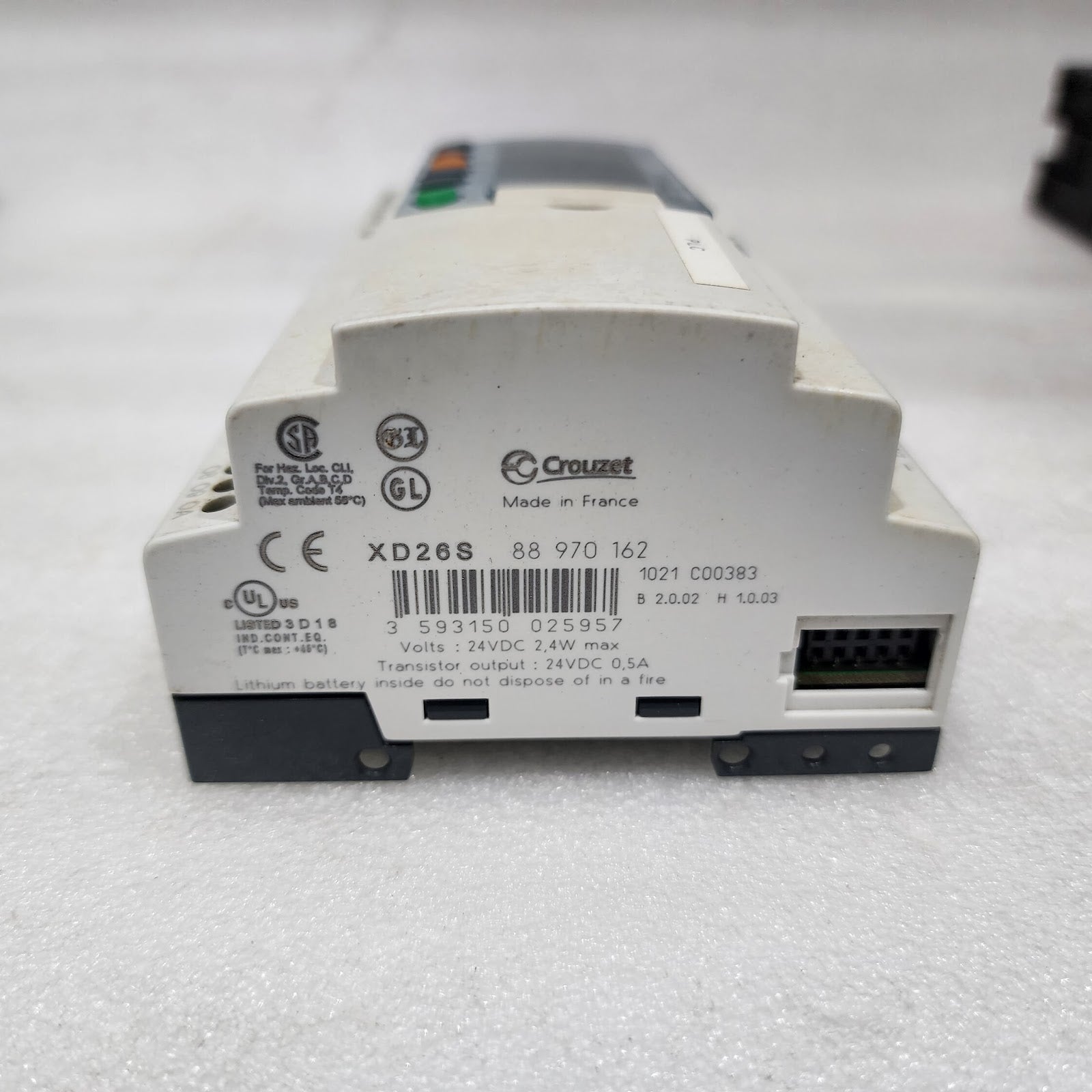 CROUZET XD26S MILLENIUM 3 SERIES PLC LOGIC MODULE 88970162