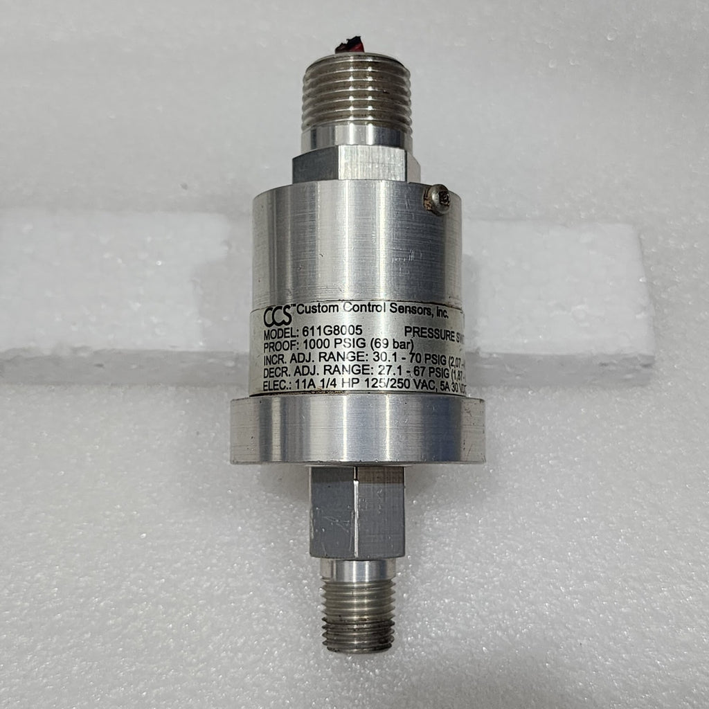 CUSTOM CONTROL SENSORS 611G8005 PRESSURE SWITCH 1000 PSIG 69 BAR