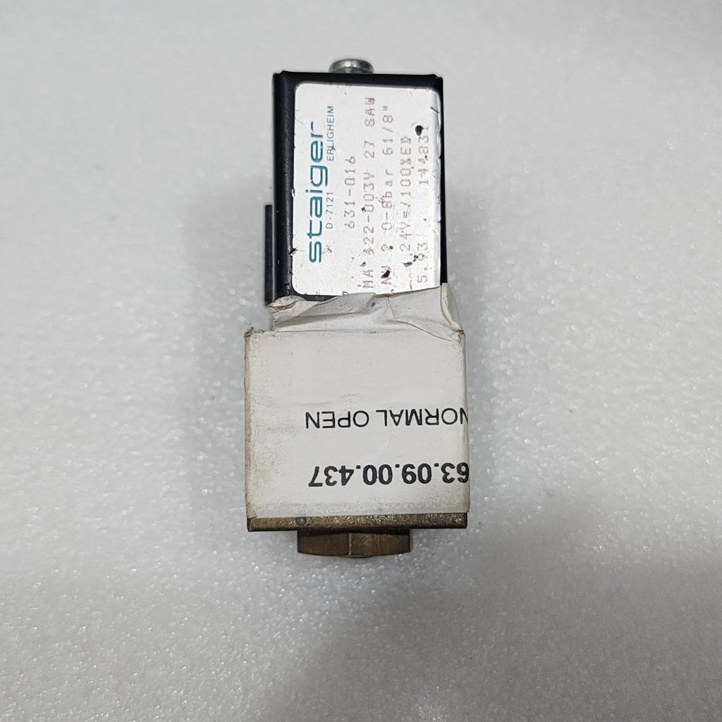 STAIGER 631-016 SOLENOID VALVE MA 422-003V  27 SAW 24VDC 0-8 BAR