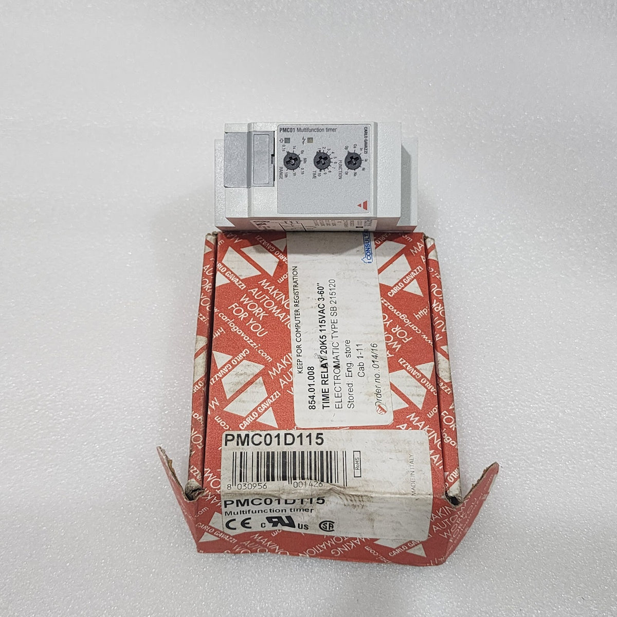 CARLO GAVAZZI PMC01 MULTIFUNCTION TIMER PMC01D115 115VAC 5VA