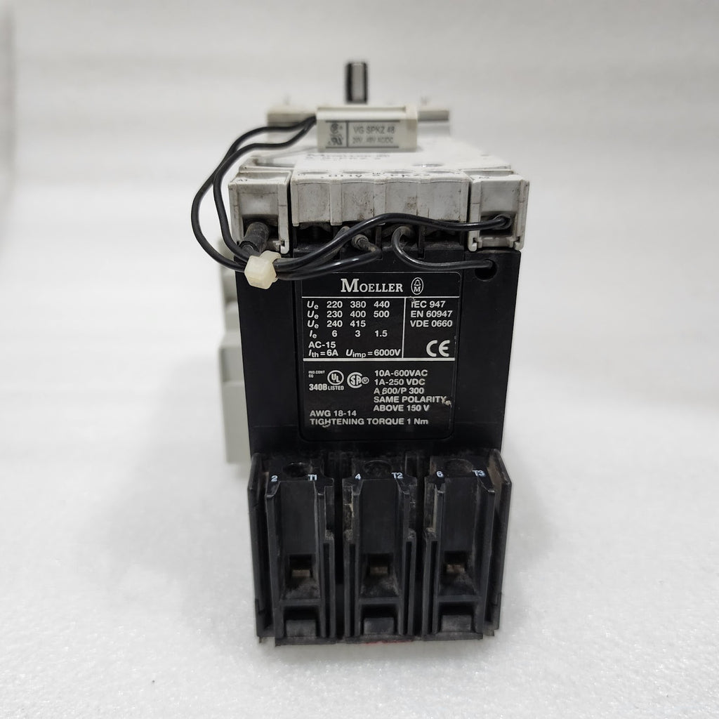 MOELLER ZM-25-PKZ2 MANUAL MOTOR PROTECTOR S-G-PKZ 2 HIGH CAPACITY CONTACT MODULE