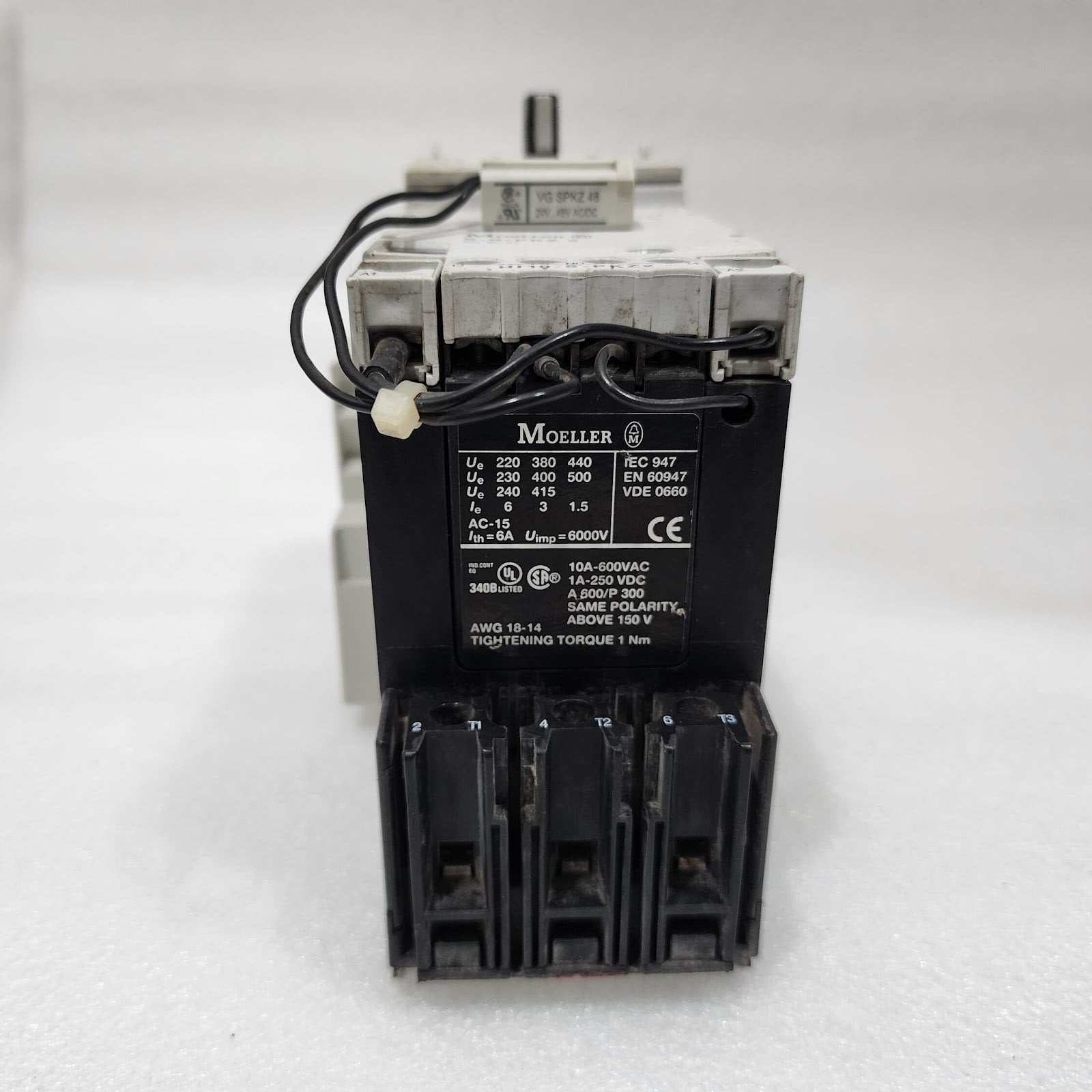 MOELLER ZM-25-PKZ2 MANUAL MOTOR PROTECTOR S-G-PKZ 2 HIGH CAPACITY CONTACT MODULE