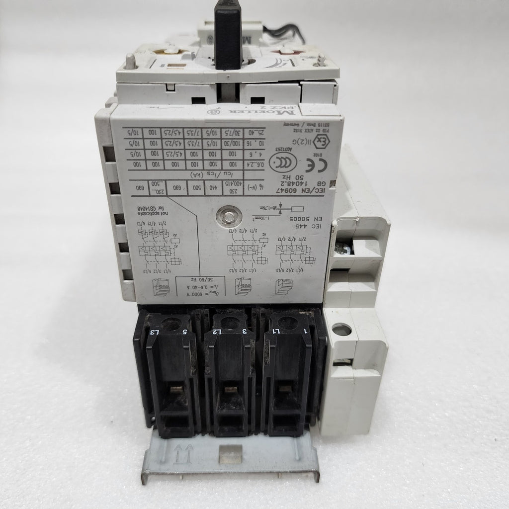 MOELLER ZM-25-PKZ2 MANUAL MOTOR PROTECTOR S-G-PKZ 2 HIGH CAPACITY CONTACT MODULE
