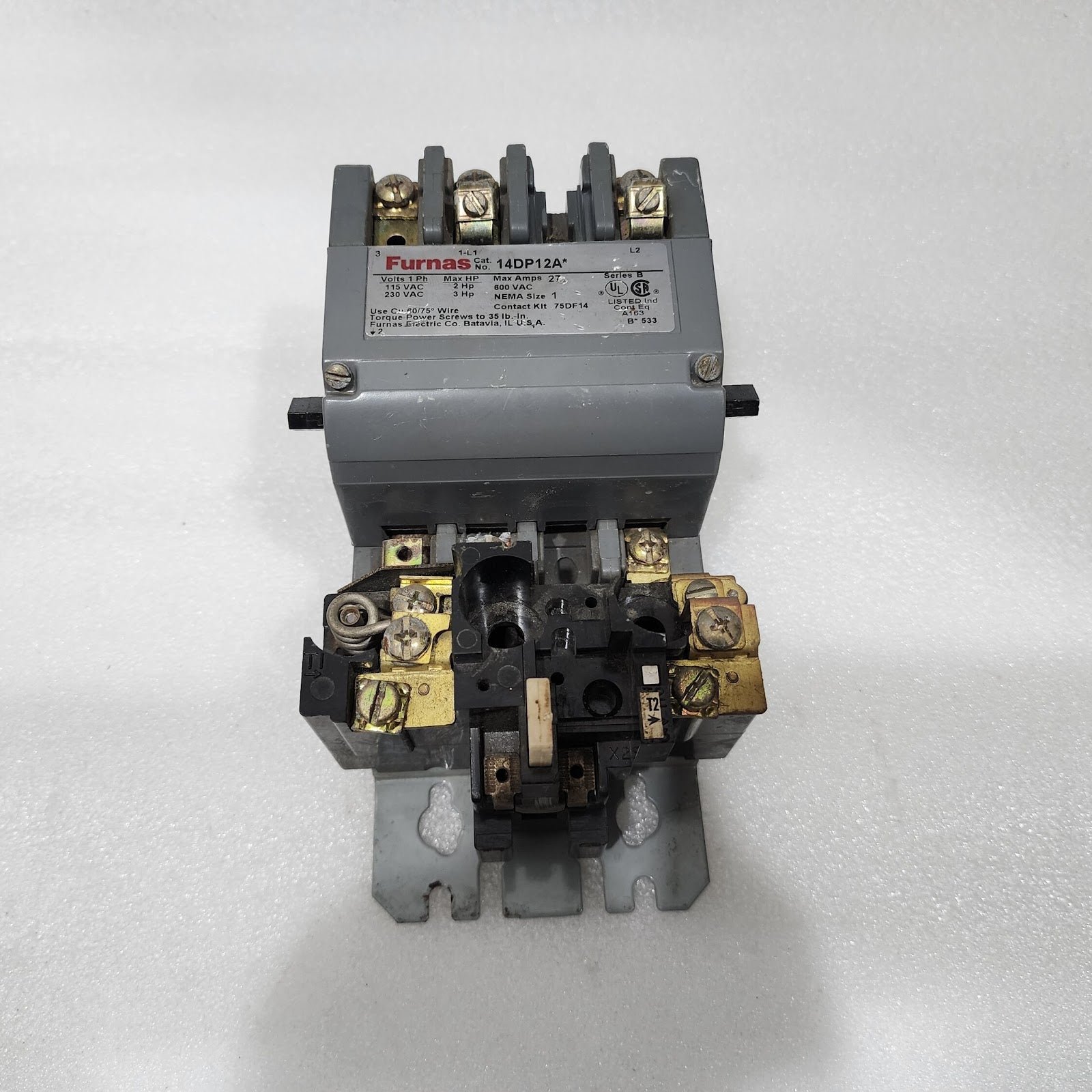 FURNAS CAT 14DP12A MOTOR STARTER  27A 48DC11AA3 COIL VOLTAGE 110-120V/190-240V
