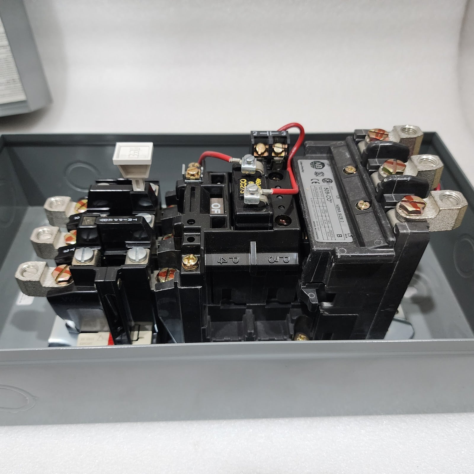 ALLEN BRADLEY CAT 509-CO MOTOR STARTER 45A COIL VOLTAGE 460-480V 595-A