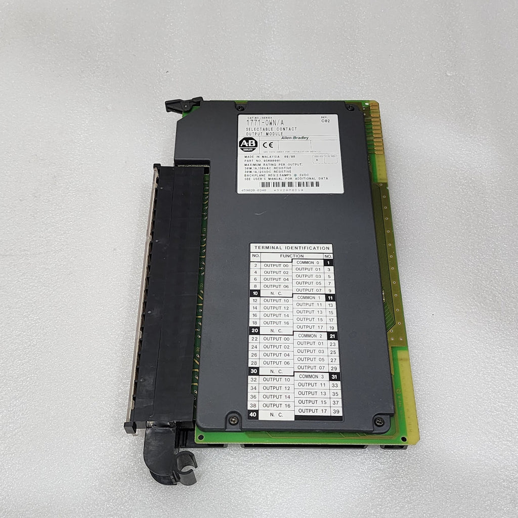 ALLEN BRADLEY CAT 1771-OWN SELECTABLE CONTACT OUTPUT MODULE  95690001