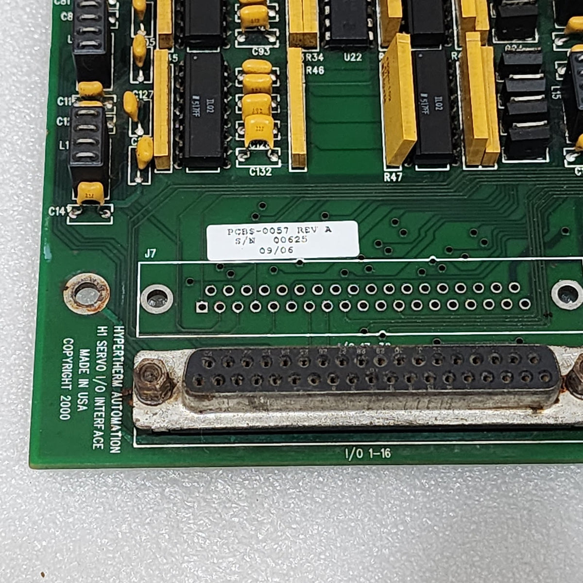 HYPERTHERM AUTOMATION PCBS-0057 REV A H1 SERVO I/O INTERFACE BOARD