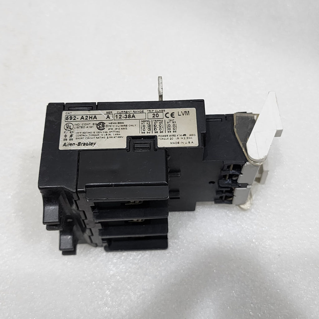 ALLEN BRADLEY CAT 592-A2HA THERMAL OVERLOAD RELAY 12-38A