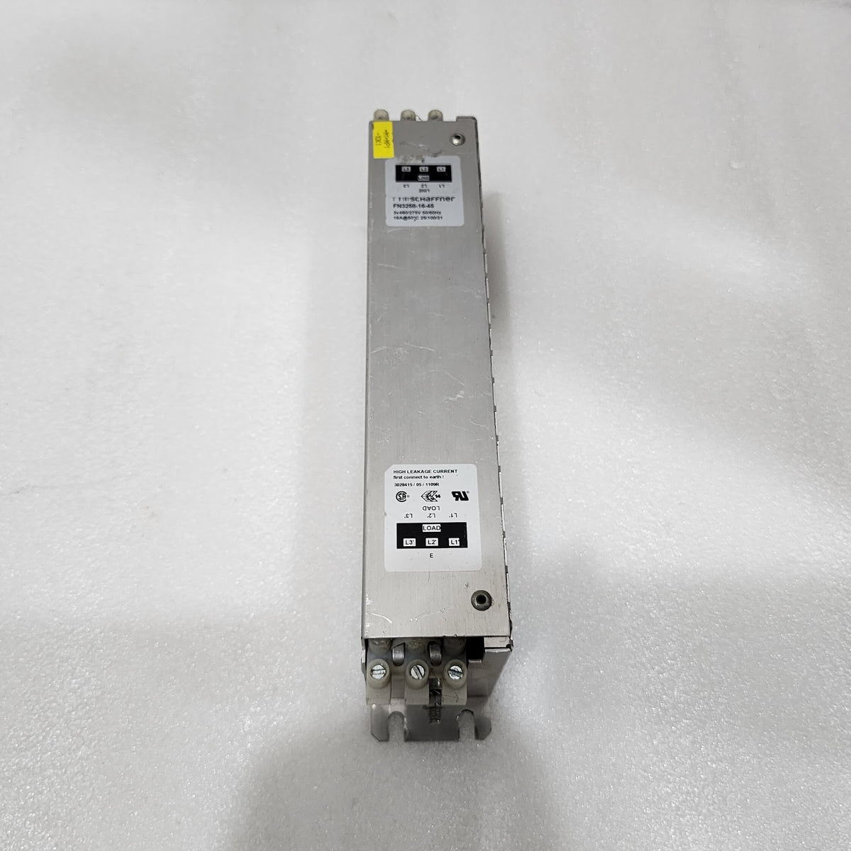 SCHAFFNER FN3258-16-45 POWER LINE FILTER EMC/RFI 0HZ TO 60HZ 16A 480VAC TERMINAL