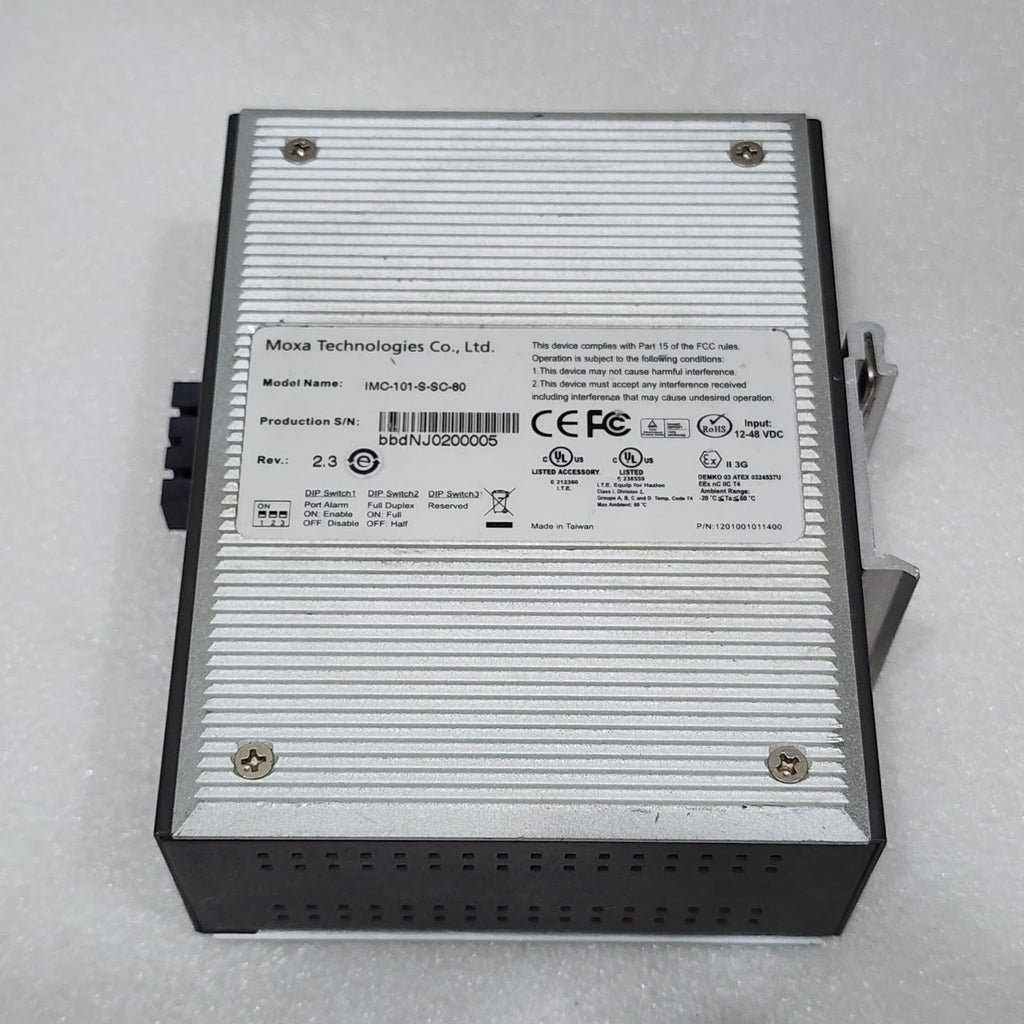 MOXA TECHNOLOGIES IMC-101-S-SC-80 ETHERNET TO FIBER MEDIA CONVERTERS