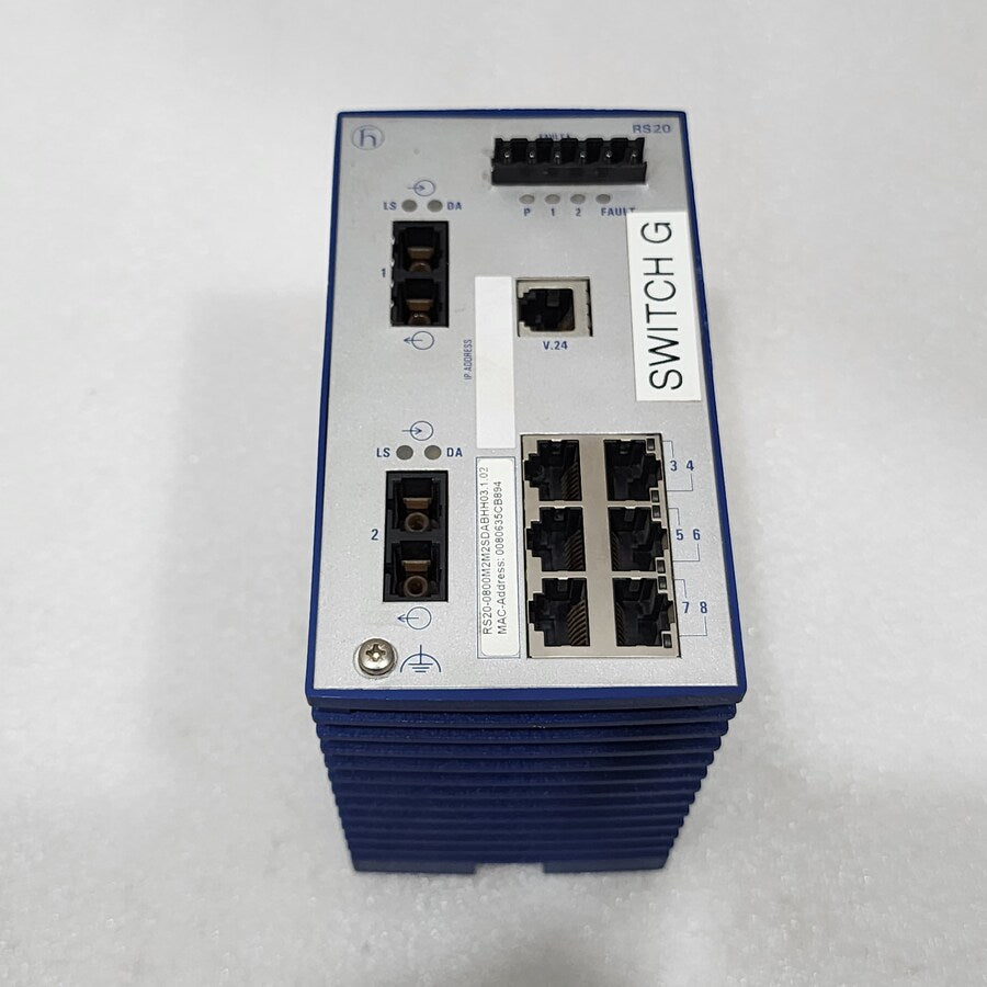 HIRSCHMANN RS20 INDUSTRIAL ETHERNET SWITCH RS20-0800M2M2SDABHH03.1.02