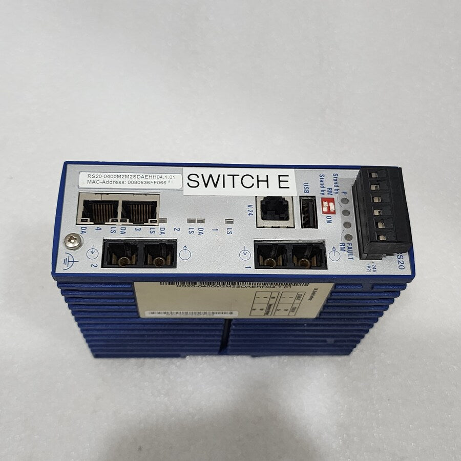 HIRSCHMANN RS20 INDUSTRIAL ETHERNET SWITCH RS20-0400M2M2SDAEHH04.1.01