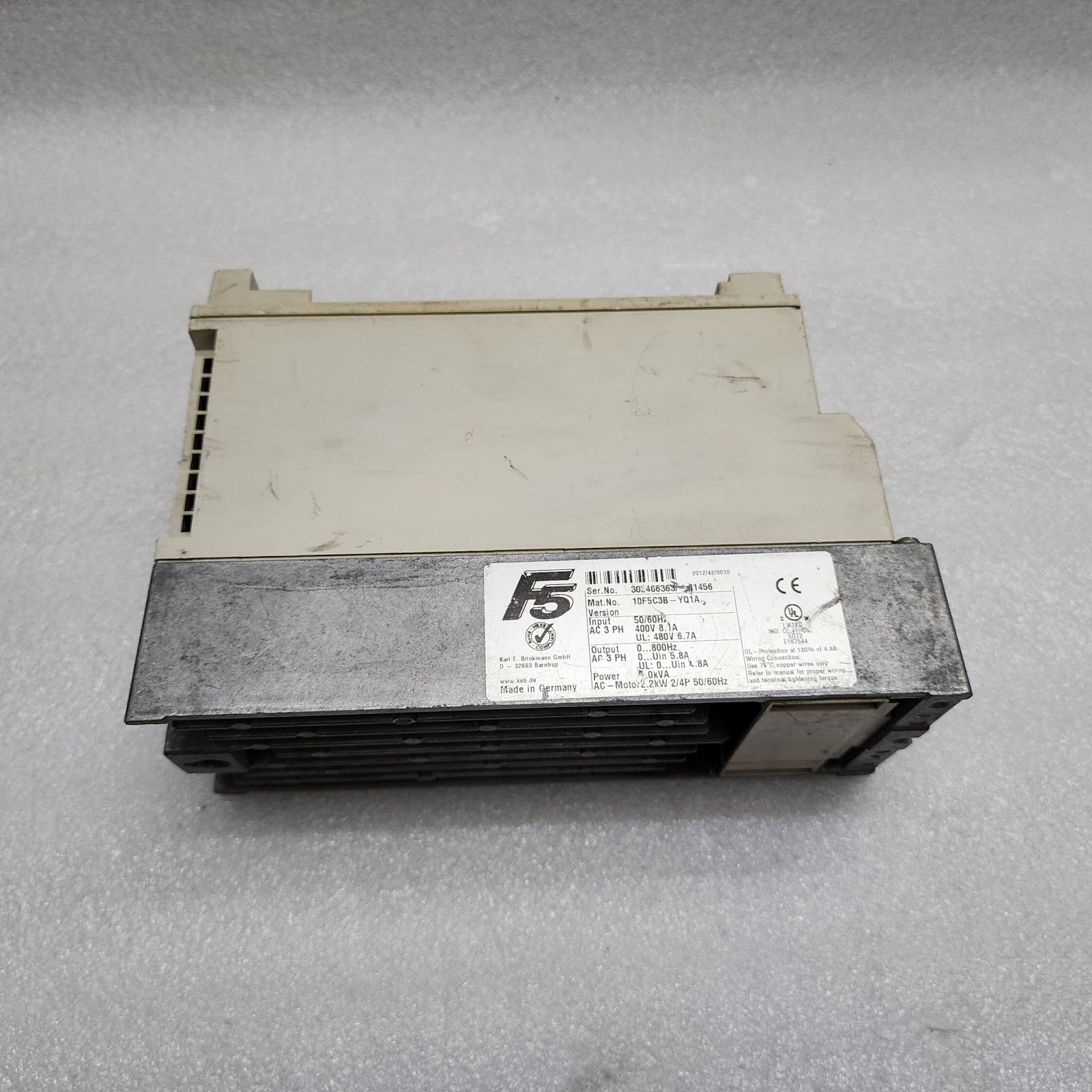 KARL E BRINKMANN 10.F5.C3B-YQ1A KEB INVERTER DRIVE 4.0 KVA