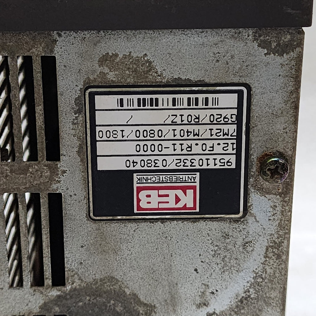 KEB 12.F0.R11-0000  FREQUENCY DRIVE 4.0 KW 6.6KVA  KARL E BRINKMANN