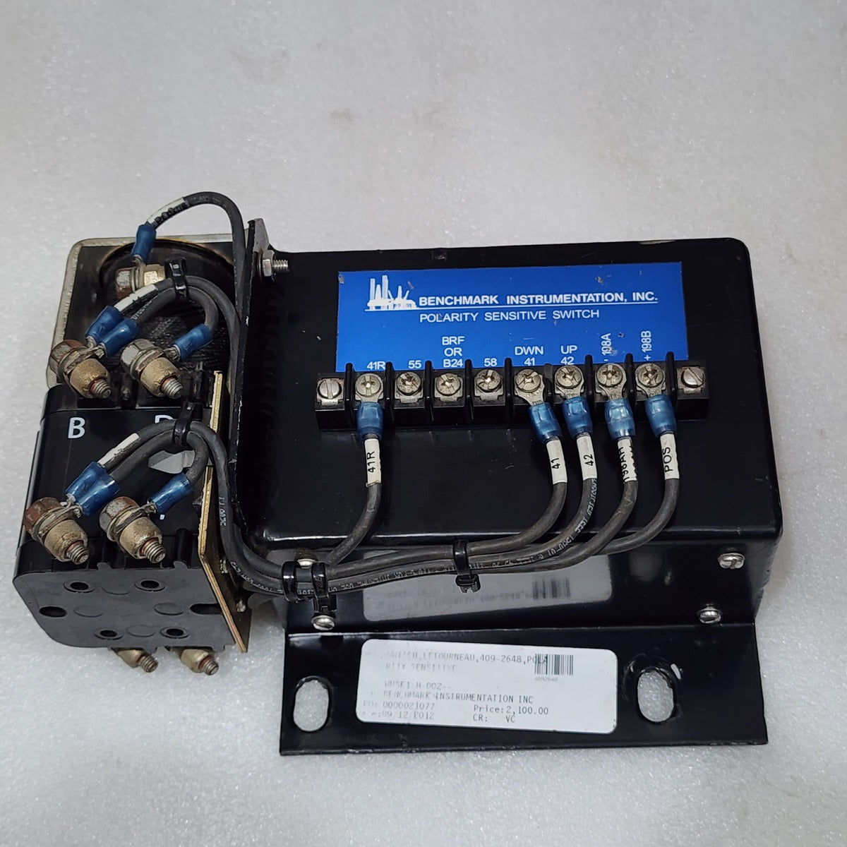 BENCHMARK INSTRUMENTATION INC 409-2648 POLARITY SENSITIVE SWITCH