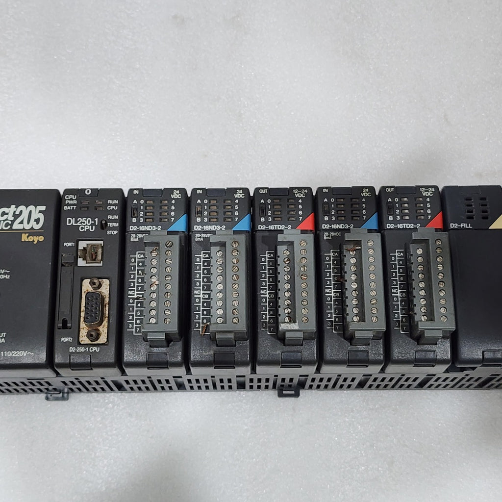 KOYO PLC DL250-1 CPU D2-09B PS D2-16ND3-2 IN D2-16TD2-2 OUT