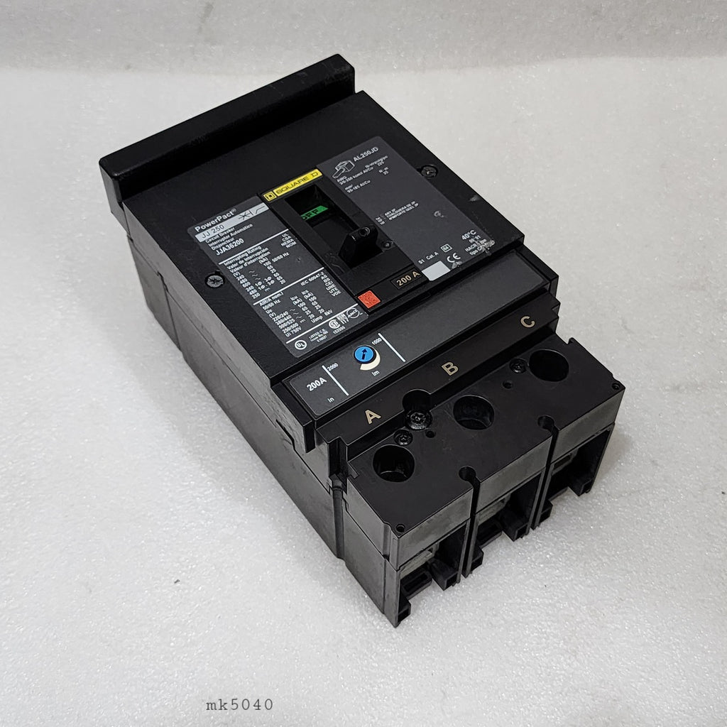 SQUARE D JJA36200 CIRCUIT BREAKER 200A JJ250 WITHOUT JAWS & PROTECTOR