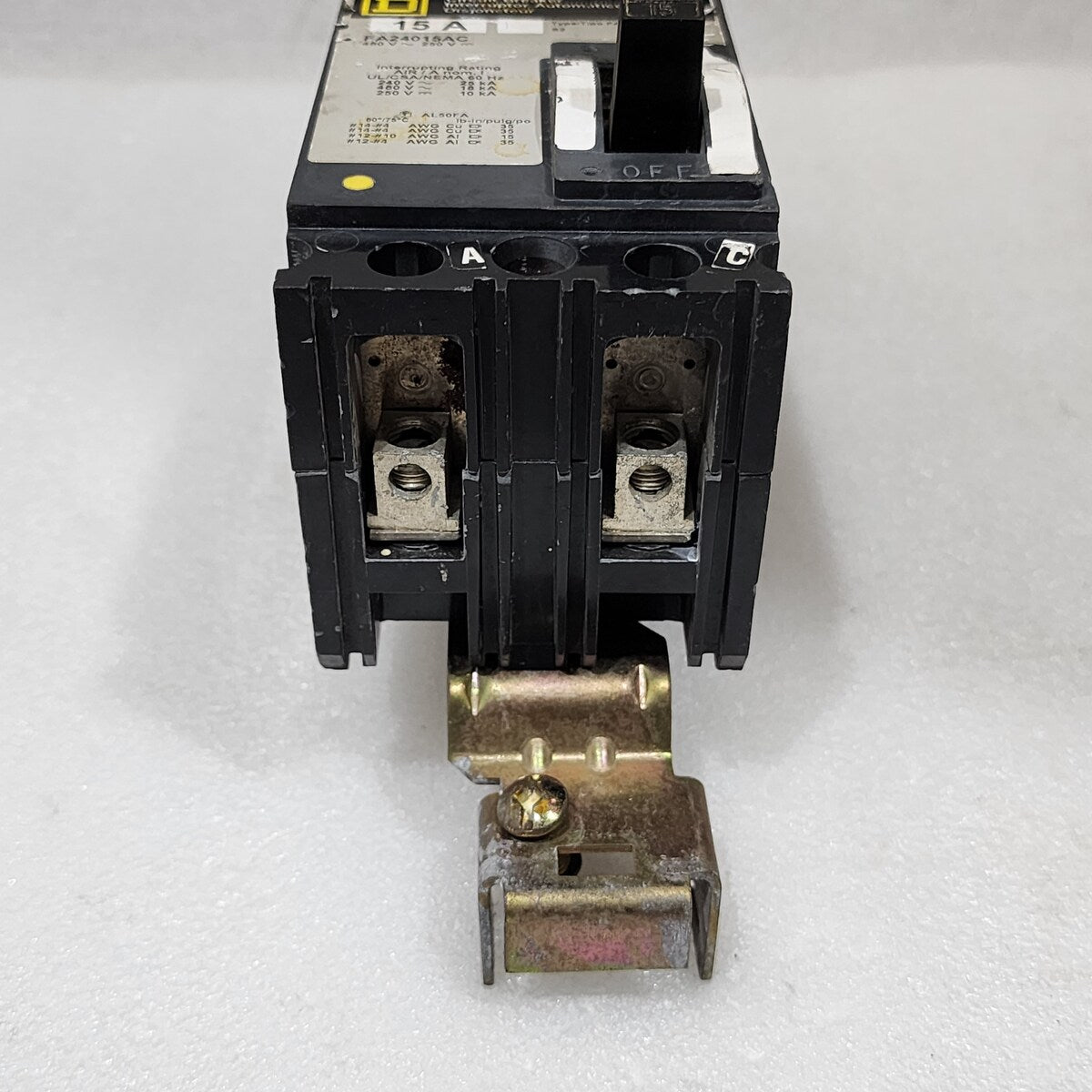 SQUARE D FA24015AC FA/LA MOLDED CASE CIRCUIT BREAKER 15A