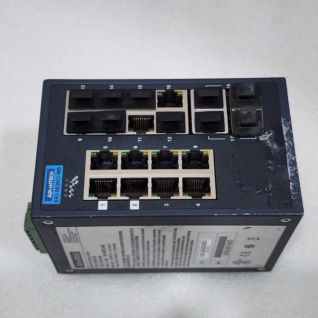 ADVANTECH EKI-5626CI-MB ETHERNET SWITCH 16FE+2G MODBUS TCP/IP