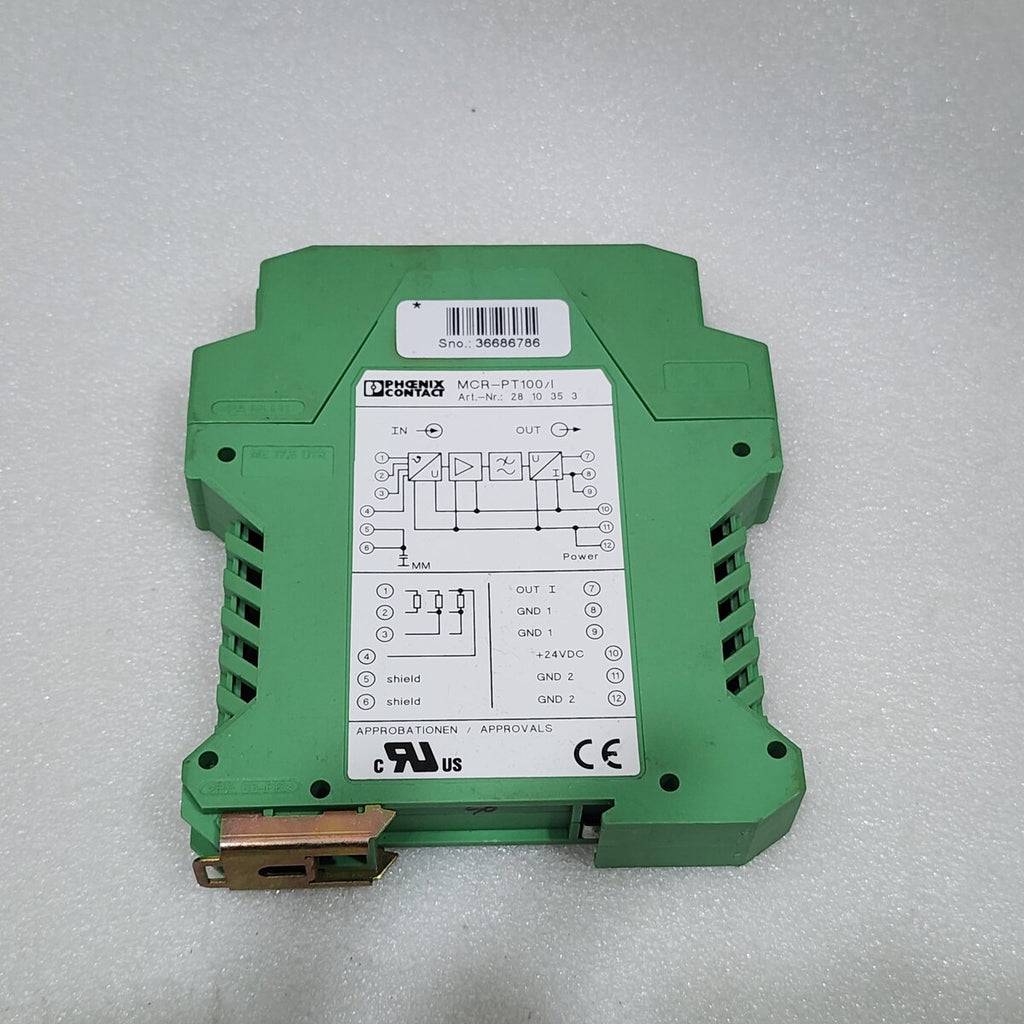 PHOENIX CONTACT MCR-PT100/I RESISTANCE THERMOMETER MEASURING TRANSDUCER 2810353