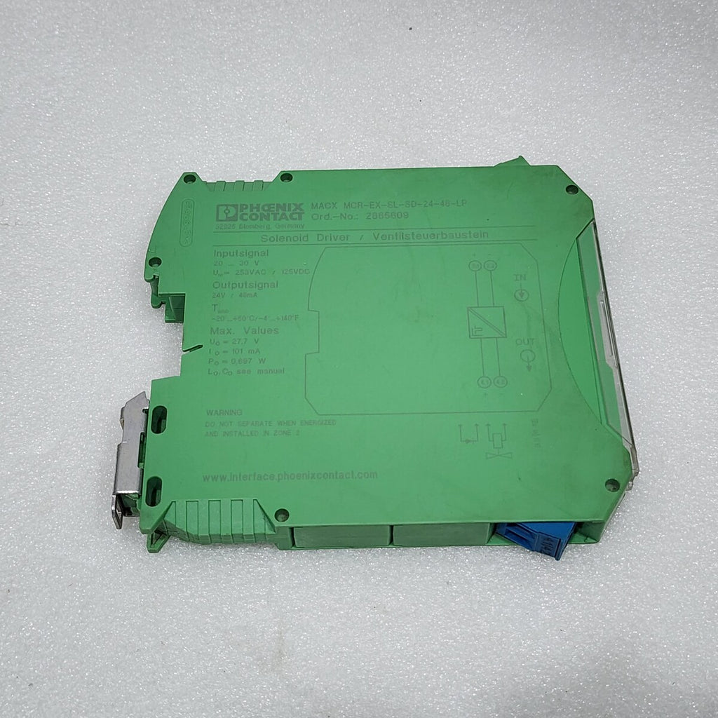 PHOENIX CONTACT MACX MCR-EX-SL-SD-24-48-LP SOLENOID DRIVER 2865609