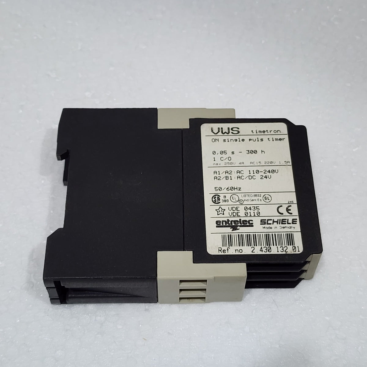 SCHIELE VWS 2.430.132.01 ON SINGLE PULS TIMER 0.05S-300H 110-240V