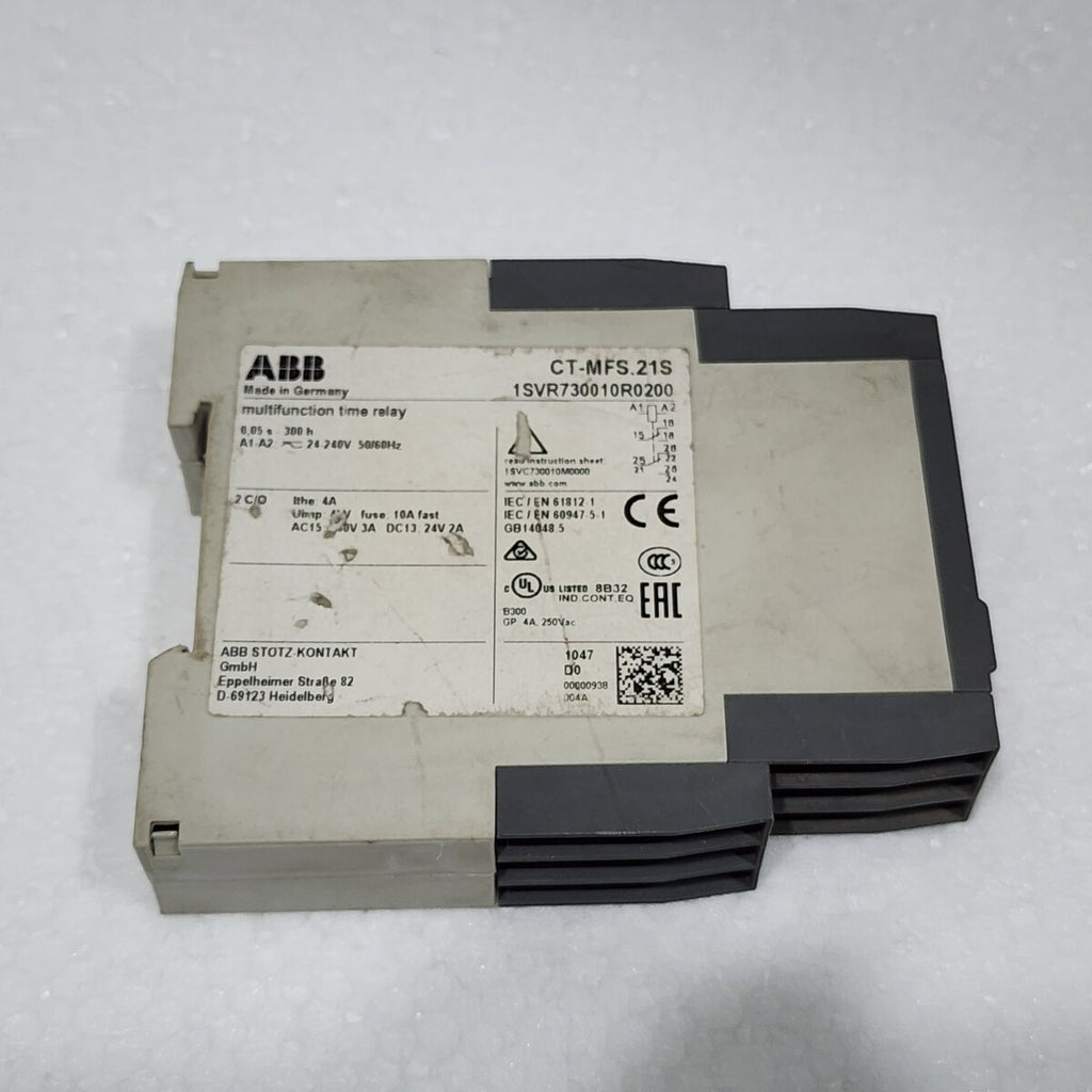 ABB CT-MFS.21S MULTIFUNCTION TIME RELAY 1SVR730010R0200 24-240VAC/DC