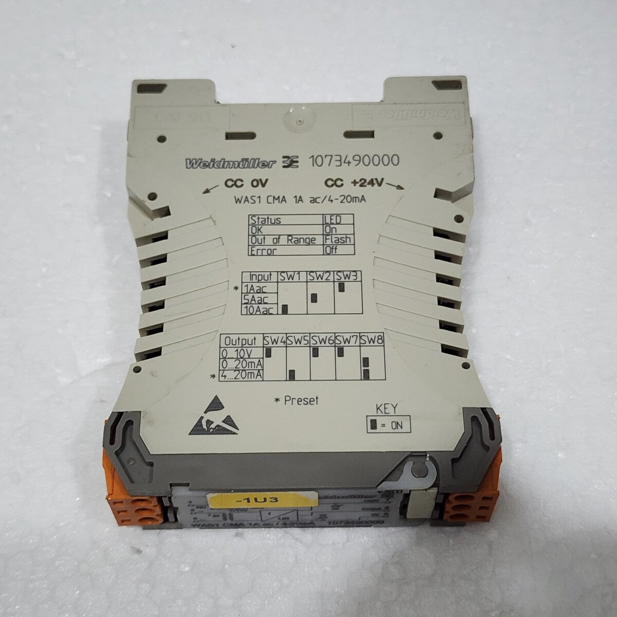 WEIDMULLER WAS1 CMA 1A AC/4-20MA CURRENT MONITORING 1073490000