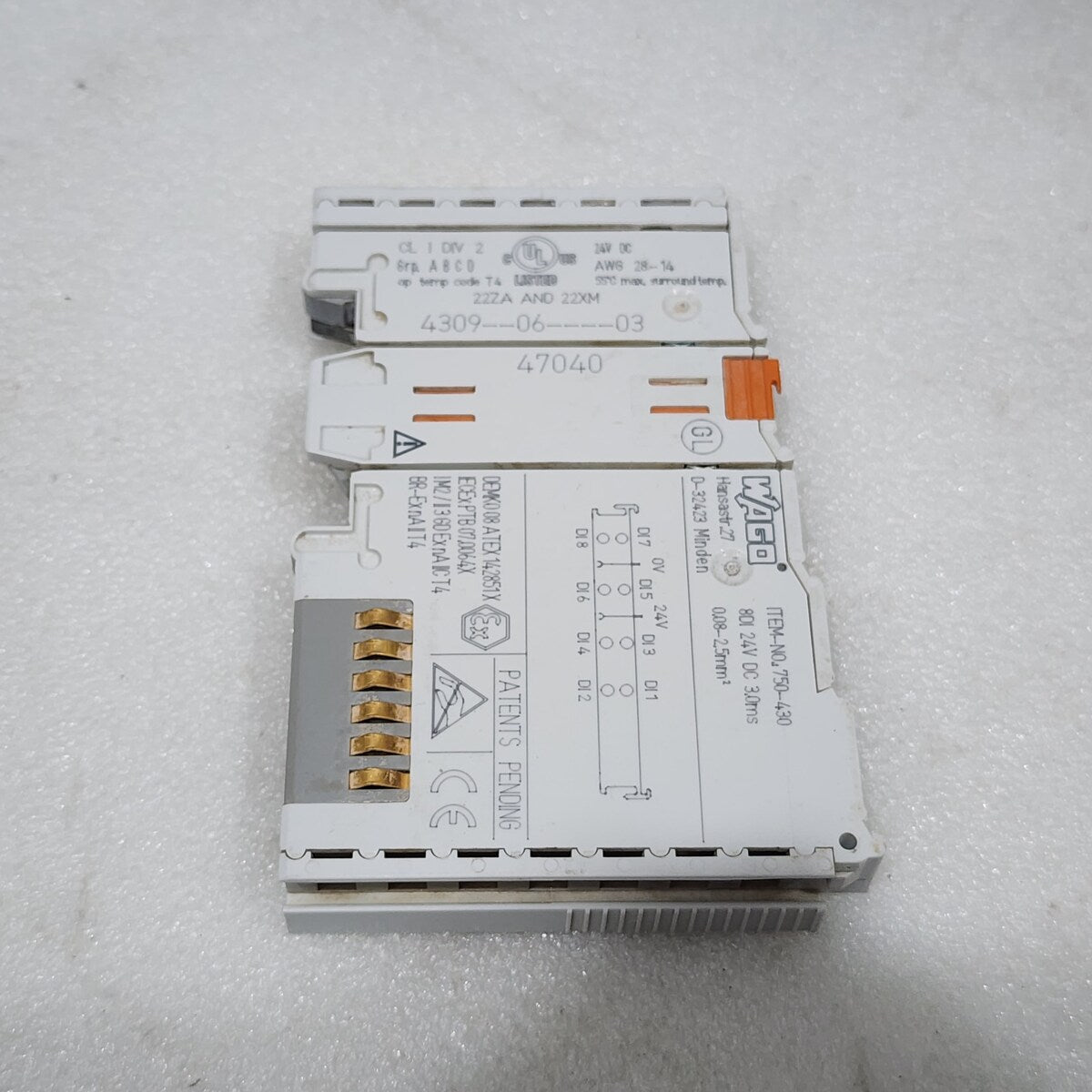 WAGO 750-430 8-CH DIGITAL INPUT MODULE