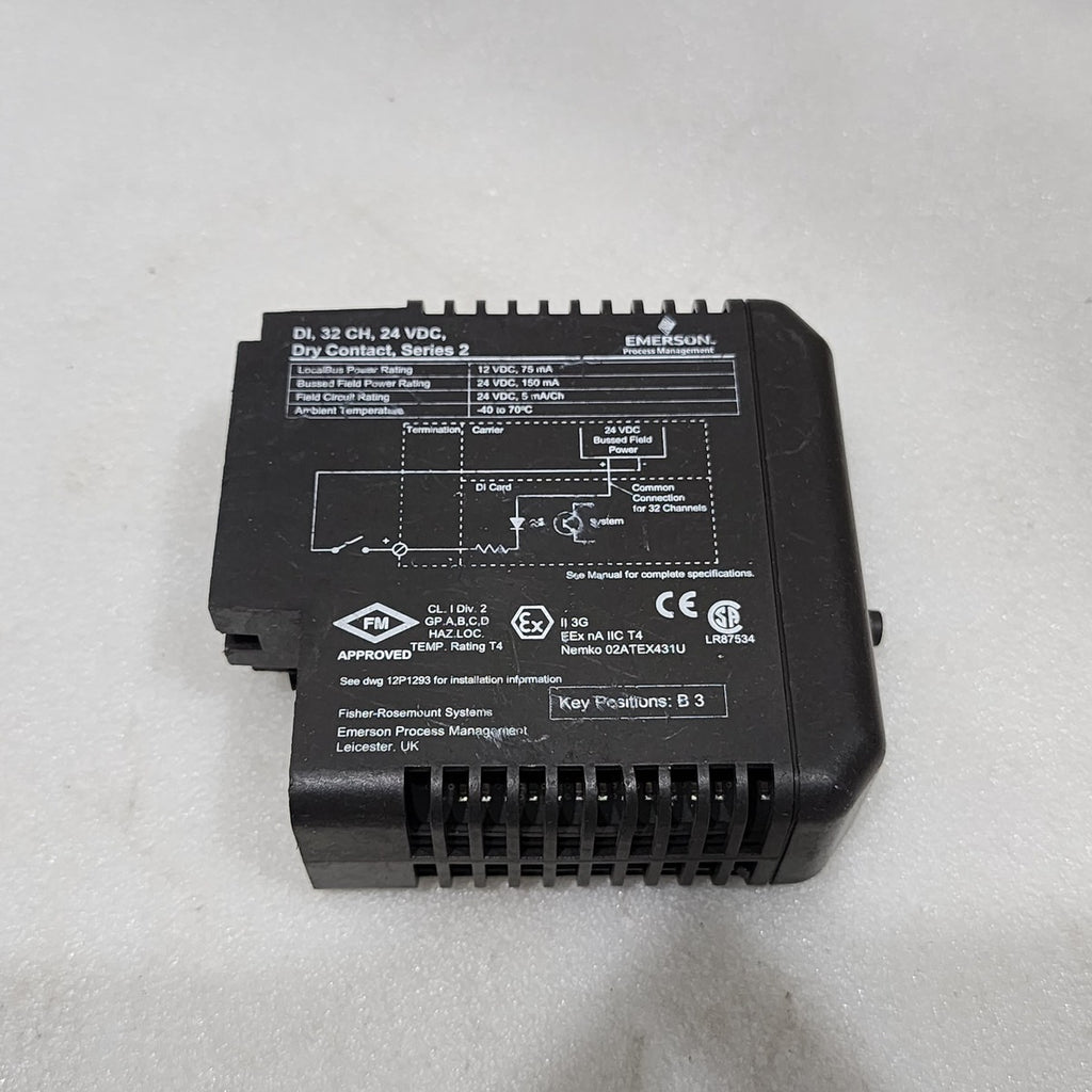 EMERSON KJ3203X1-BA1 32 CH DISCRETE INPUT MODULE 24VDC PMS001279