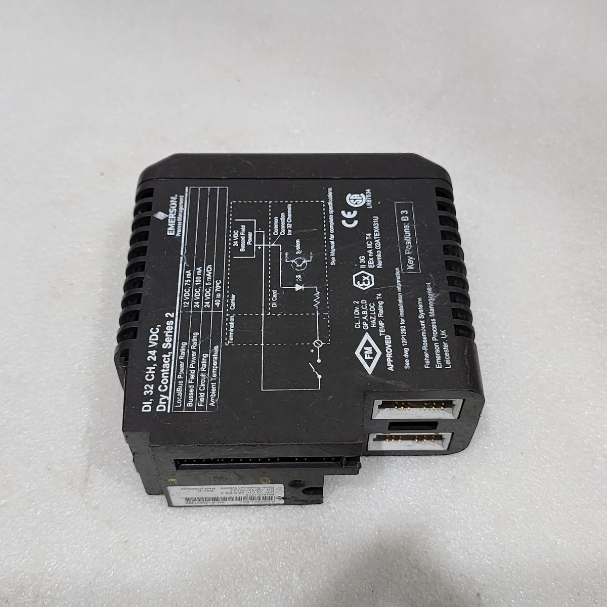EMERSON KJ3203X1-BA1 32 CH DISCRETE INPUT MODULE 24VDC PMS001279