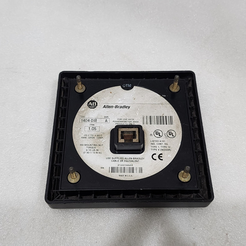 ALLEN BRADLEY CAT 1404-DM SER A POWER MONITOR 3000 FRONT DISPLAY