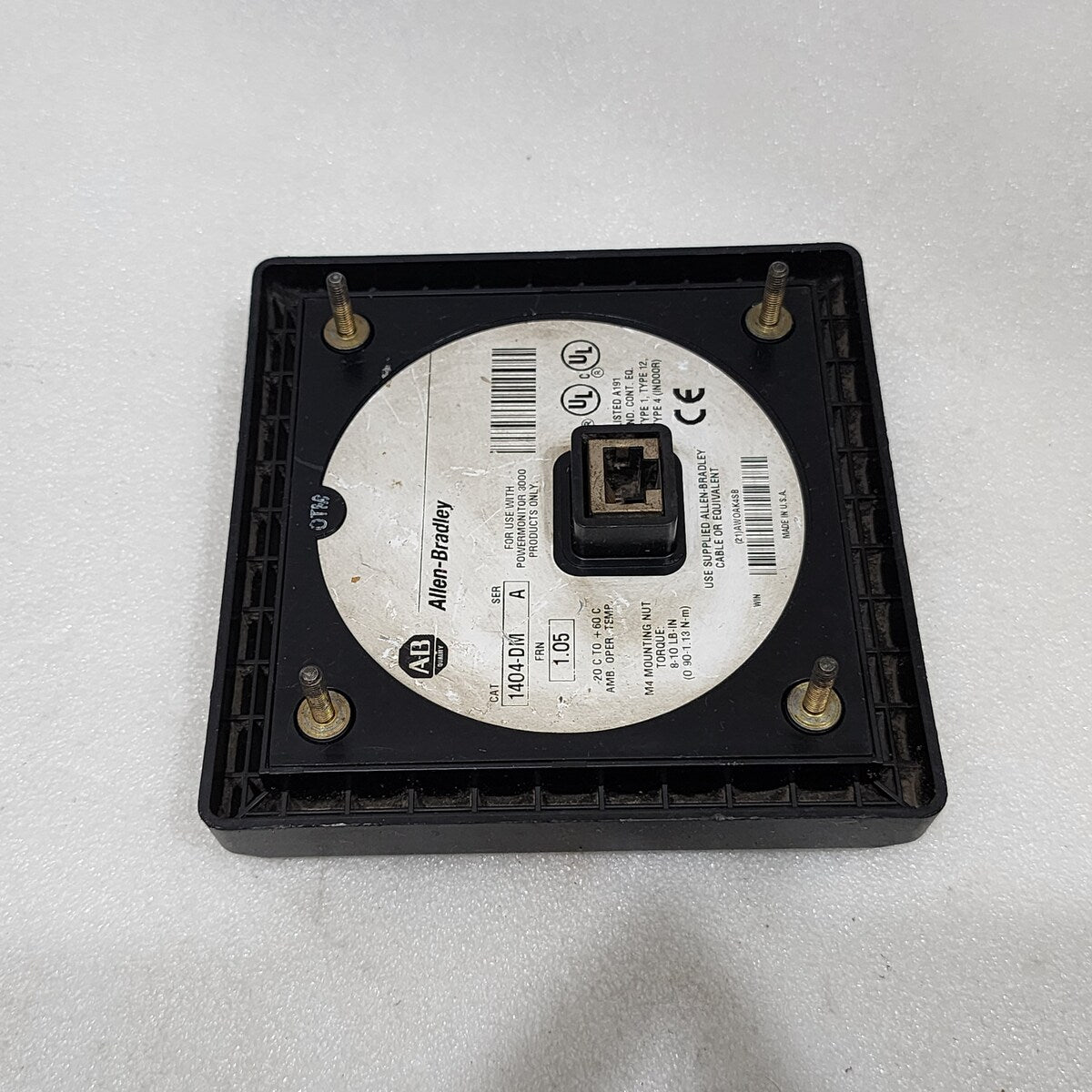 ALLEN BRADLEY CAT 1404-DM SER A POWER MONITOR 3000 FRONT DISPLAY