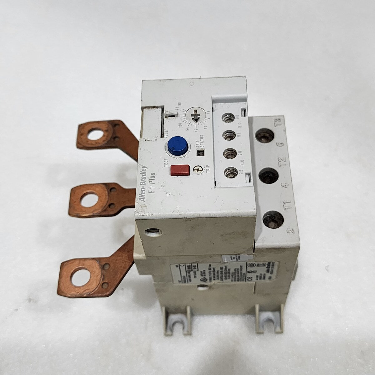 ALLEN BRADLEY E1 PLUS CAT 592-EEGD SER B OVERLOAD RELAY 18-90A