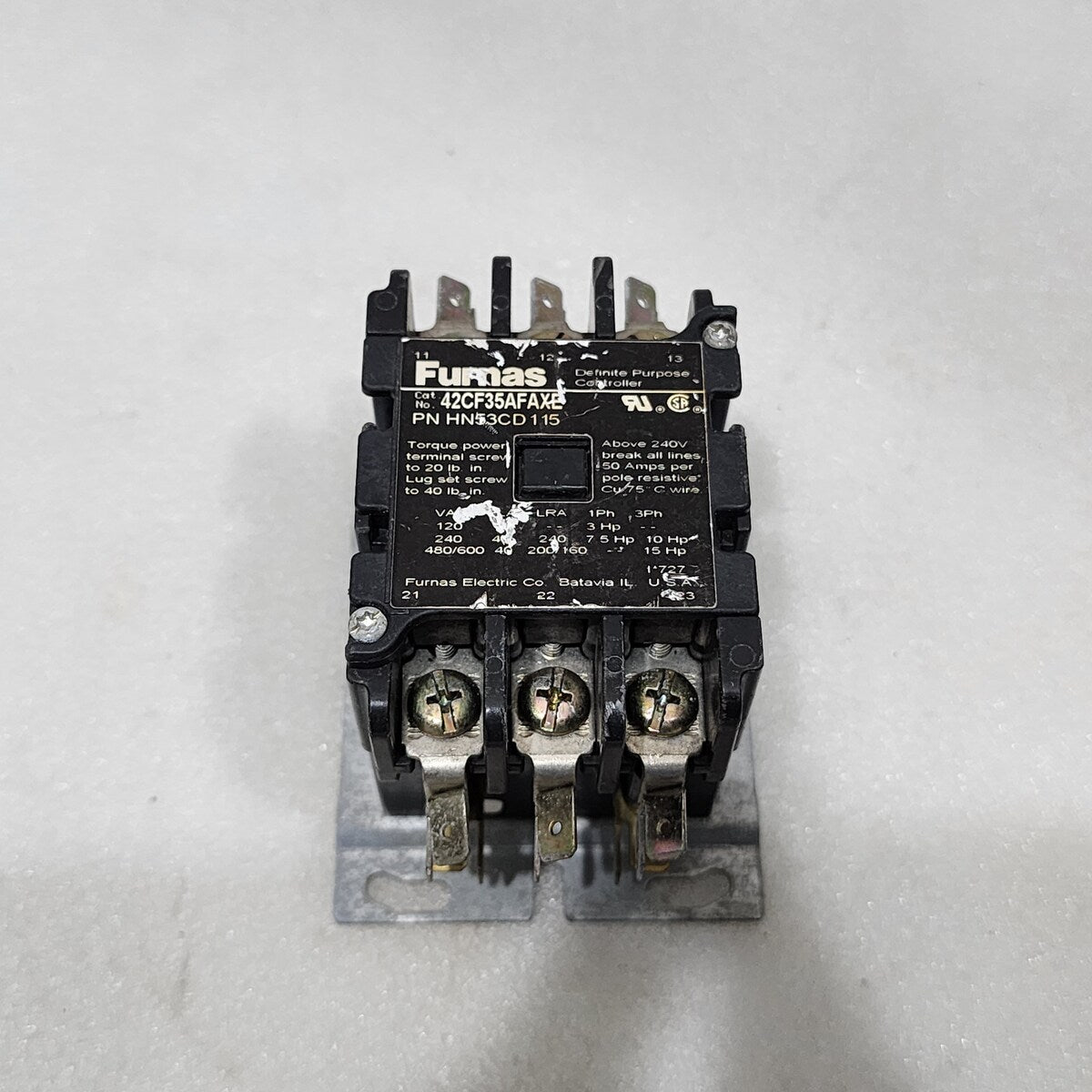 FURNAS 42CF35AFAXE GENERAL PURPOSE CONTACTOR HN53CD 115 COIL VOLTAGE 110-120V