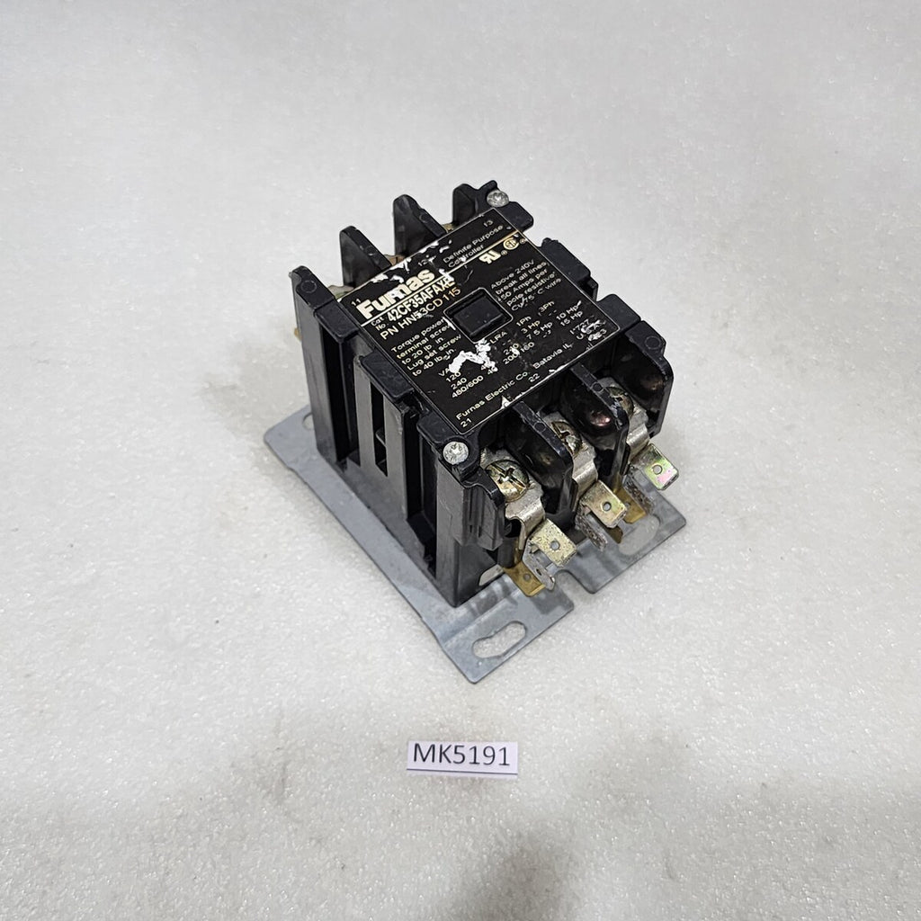 FURNAS 42CF35AFAXE GENERAL PURPOSE CONTACTOR HN53CD 115 COIL VOLTAGE 110-120V