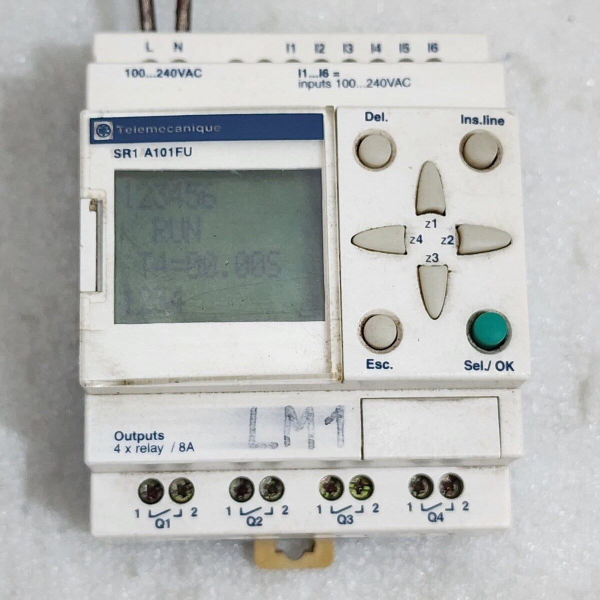 SR1 A101FU SMART RELAY PROTECTION MODULE 100-240VAC DISPLAY BRIGHTNESS IS LOW
