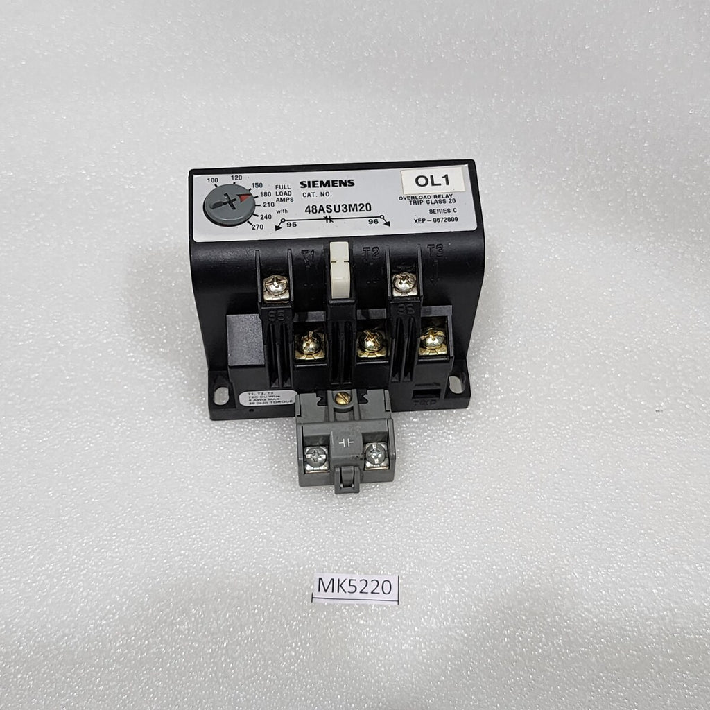 SIEMENS 48ASU3M20 ESP100 SOLID STATE OVERLOAD RELAY 100-270A FURNAS