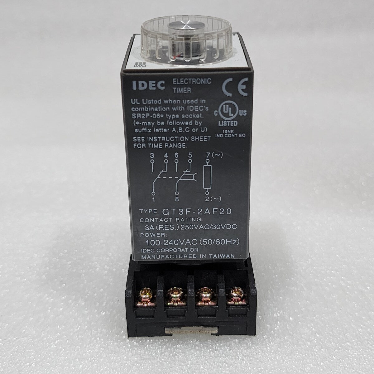 IDEC GT3F-2AF20 ELECTRONIC TIMER 100-240VAC