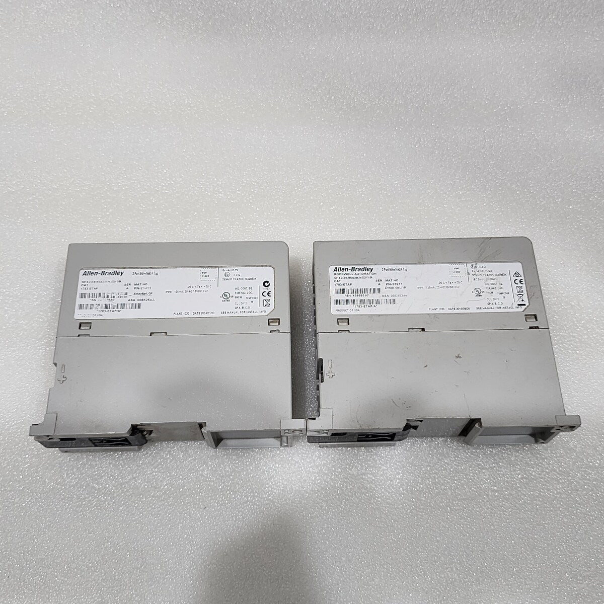 2 X ALLEN BRADLEY CAT 1783-ETAP SWITCH 23911 FOR PARTS NOT WORKING LOT OF 2 PC