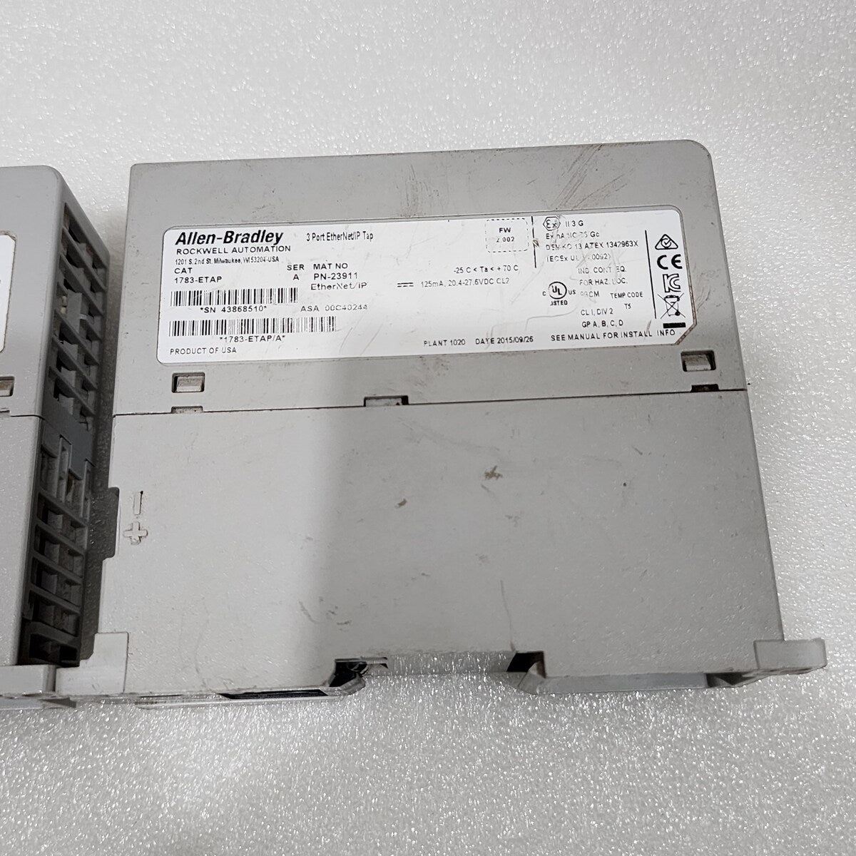 2 X ALLEN BRADLEY CAT 1783-ETAP SWITCH 23911 FOR PARTS NOT WORKING LOT OF 2 PC