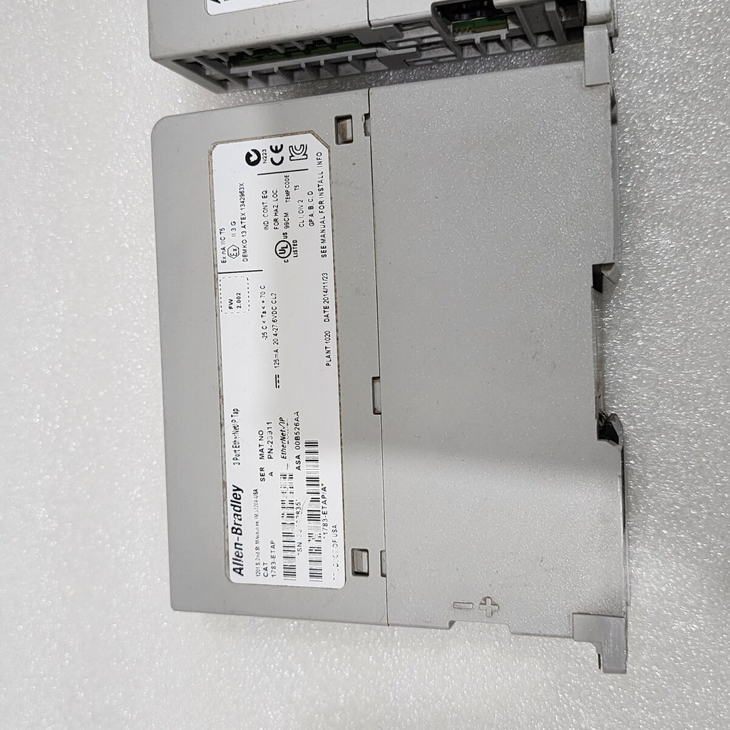 2 X ALLEN BRADLEY CAT 1783-ETAP SWITCH 23911 FOR PARTS NOT WORKING LOT OF 2 PC