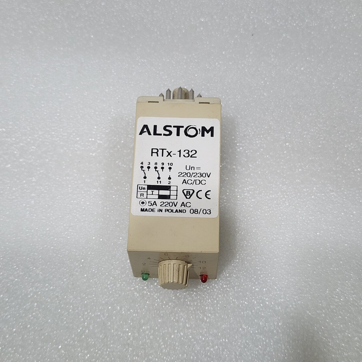 ALSTOM RTX-132 TIME RELAY 220-230V AC/DC