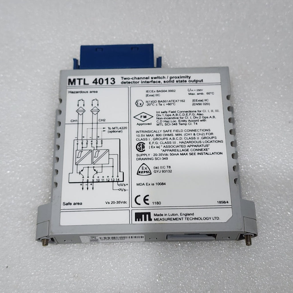 MEASUREMENT TECHNOLOGY MTL 4013 2-CH SWITCH/PROXIMITY DETECTOR