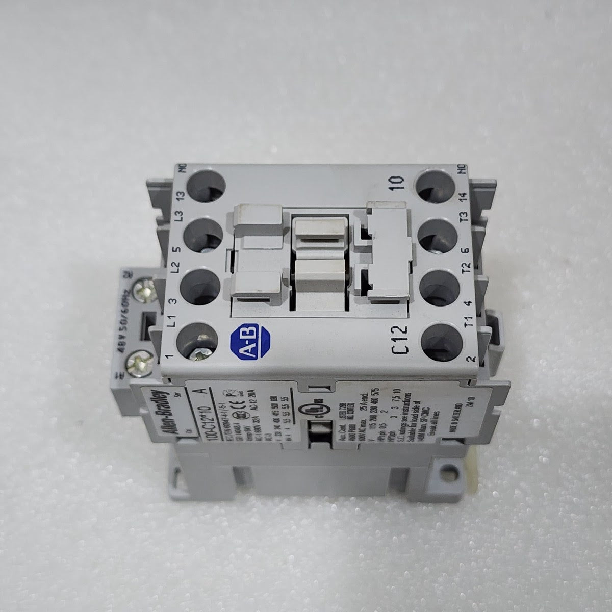 ALLEN BRADLEY CAT 100-C12-10 SER A MAGNETIC CONTACTOR COIL VOLTAGE 48V