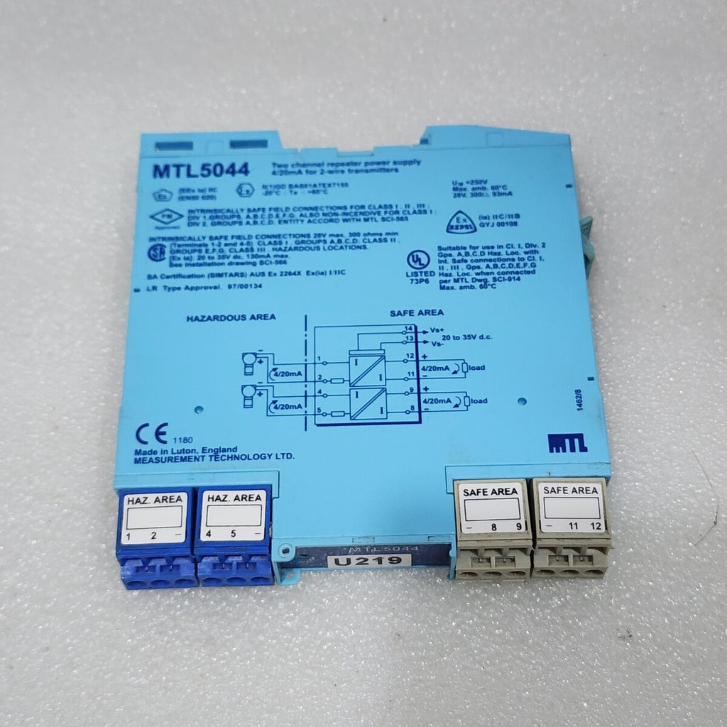 MEASUREMENT TECHNOLOGY MTL 5044 REPEATER POWER SUPPLY