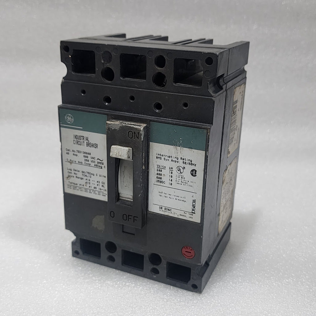 GE TED136040 3-POLE CIRCUIT BREAKER 40A GENERAL ELECTRIC