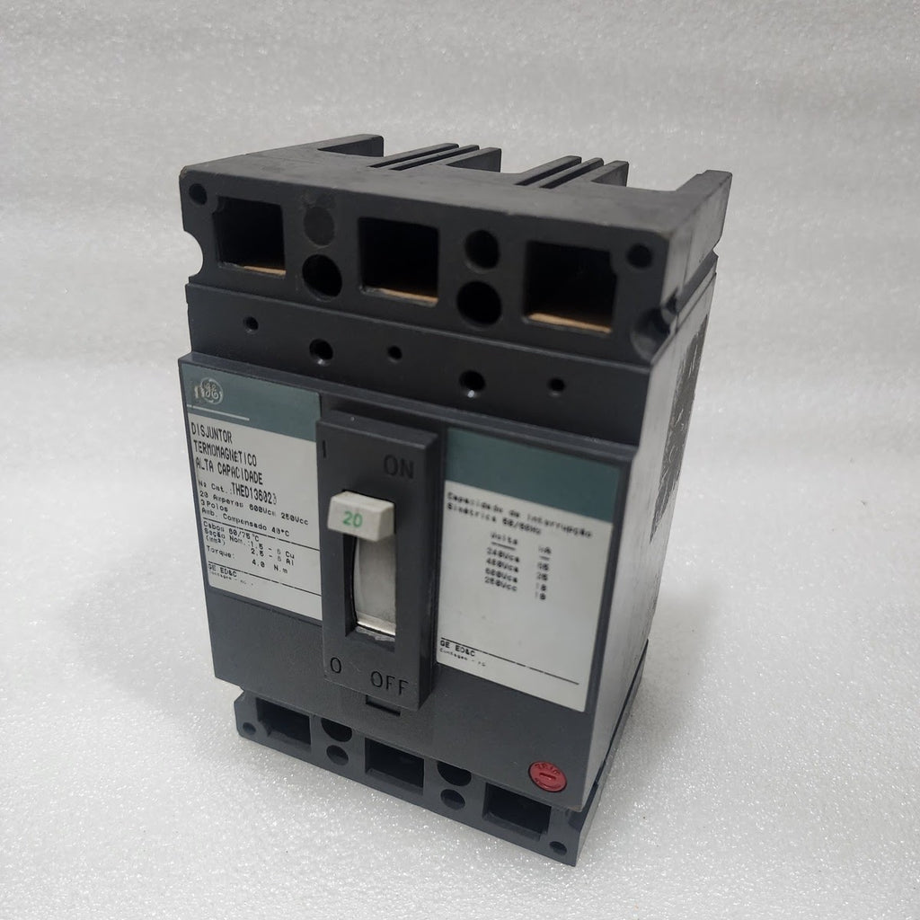GE THED136020 3-POLE CIRCUIT BREAKER 20A GENERAL ELECTRIC