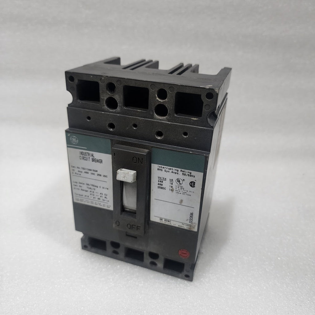GE TED134015GR 3-POLE CIRCUIT BREAKER 15A GENERAL ELECTRIC